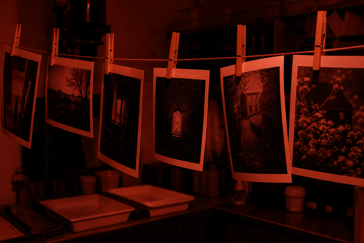 Tirages photographiques en séchage